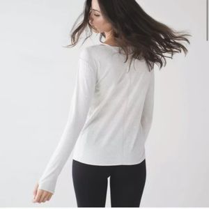 Lululemon Superb Long Sleeve Tee |Light Grey| 8-10
